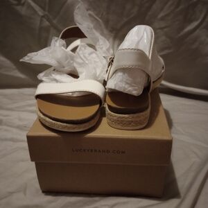 Lucky Brand White Sandals Girl Size 4M